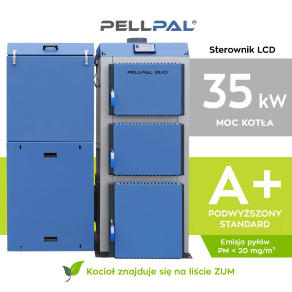 kocioł na pellet pellpal duo 35 kw sterownik lcd