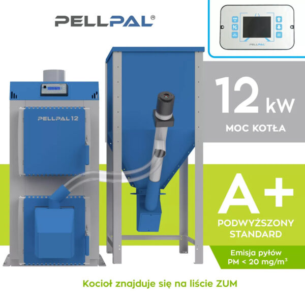 kocioł na pellet pellpal 12 kw ze sterownikiem