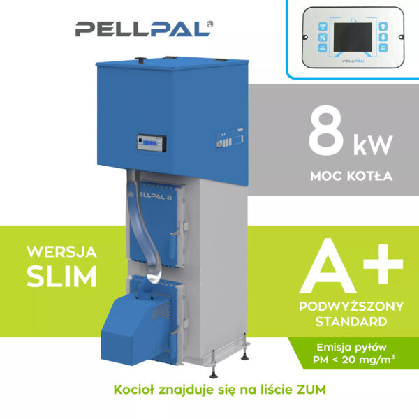 kocioł na pellet pellpal slim 8 kw ze sterownikiem prond